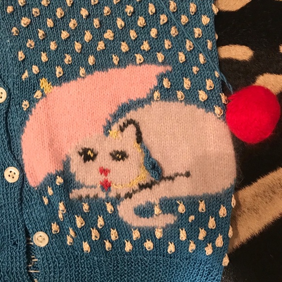 Patricia Roberts vintage knitted cat  sweater - Picture 3 of 6